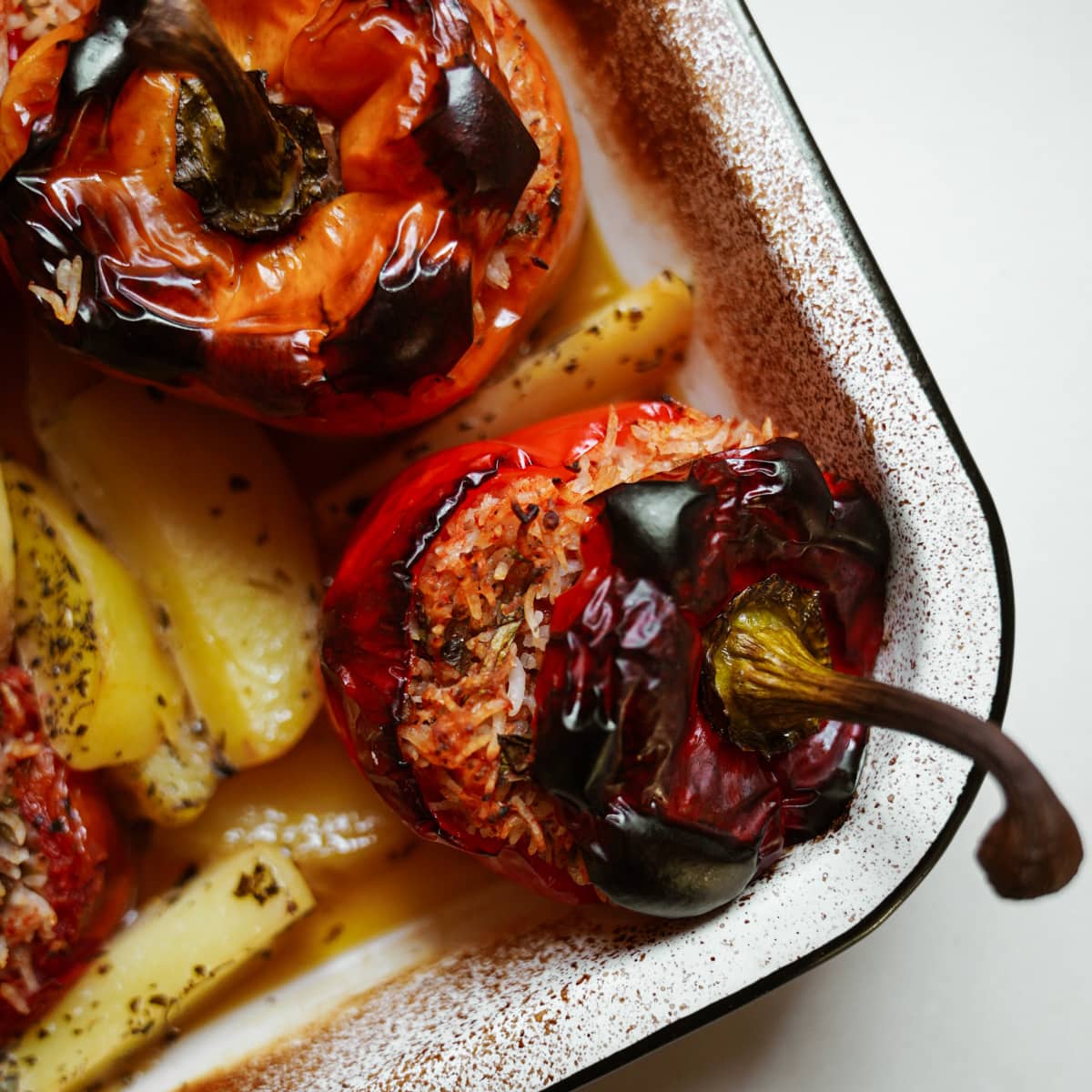 Gemista on a serving dish