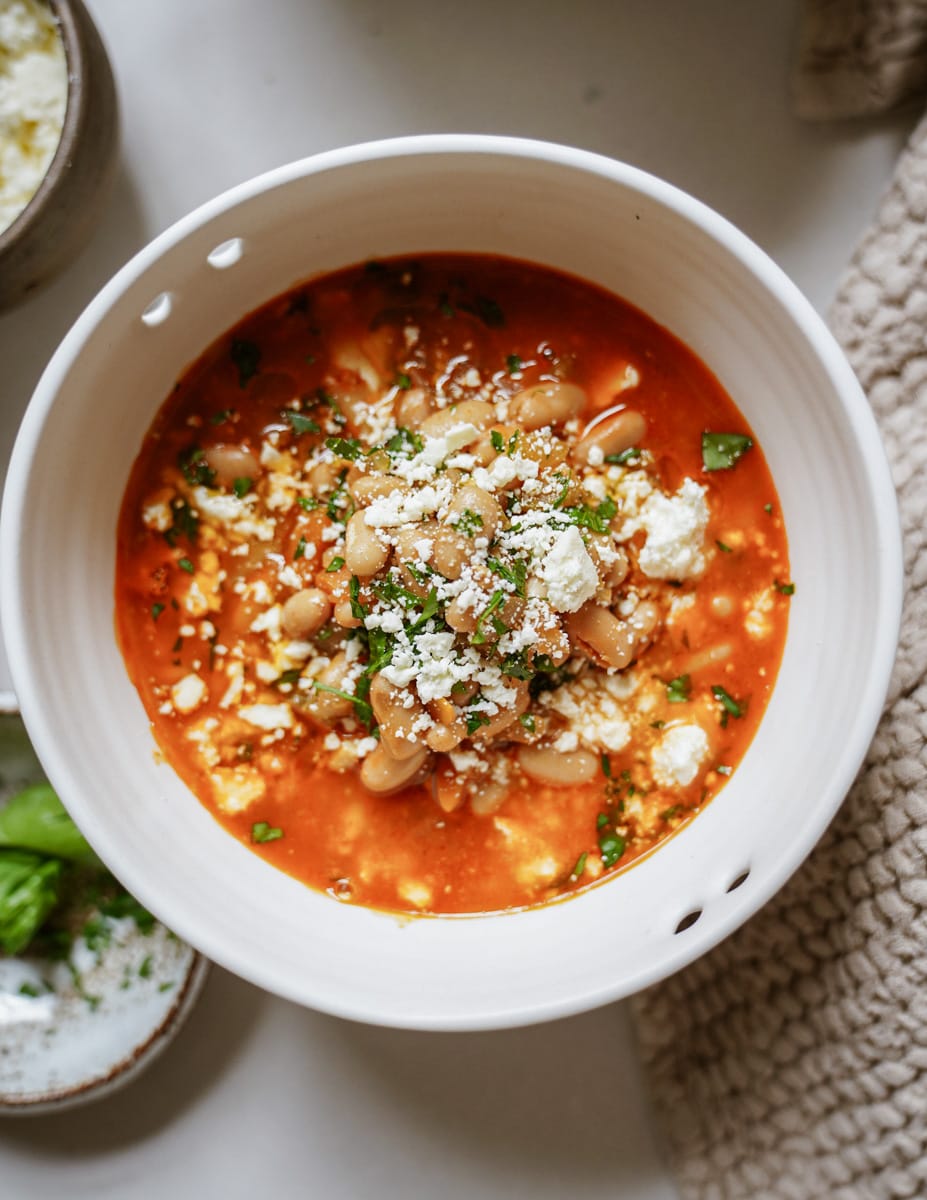 Fasolada in a bowl 