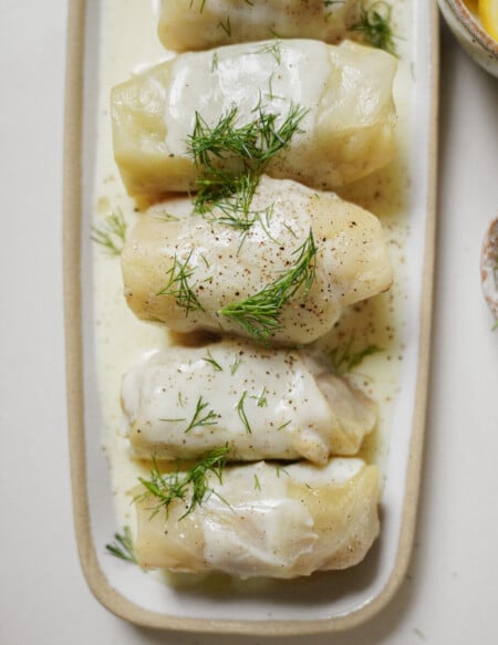 Stuffed Cabbage Rolls Recipe (Lahanodolmades)