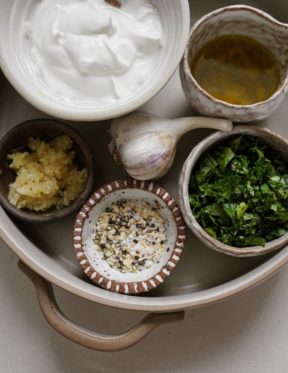 Ingredients for fish marinade 