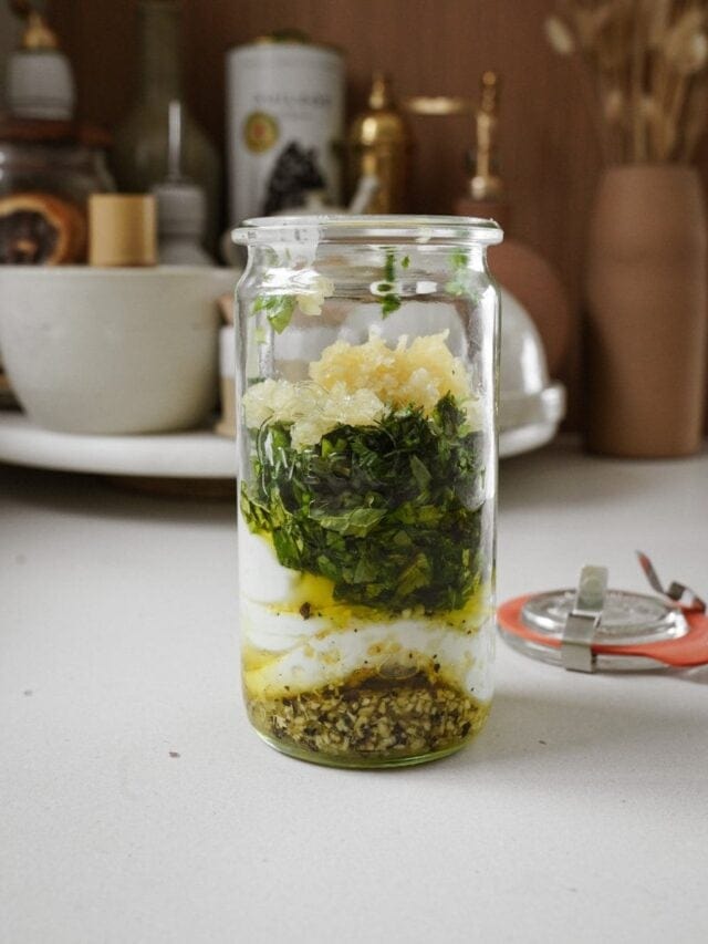 Fish marinade in a jar