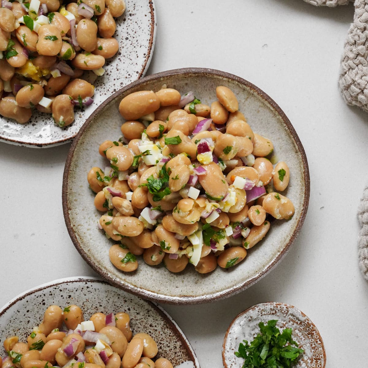 Butter beans recipe on a plate