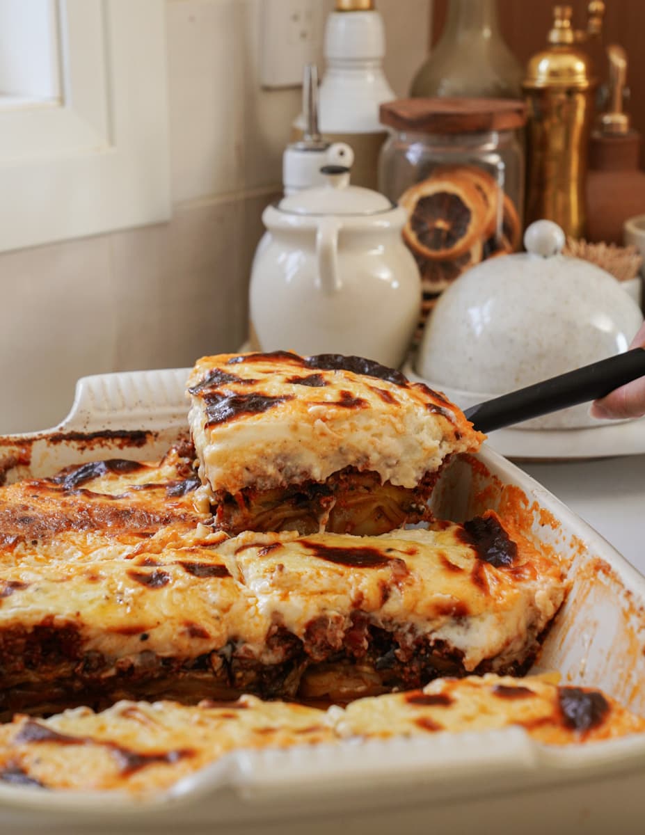 Slice of Greek Moussaka