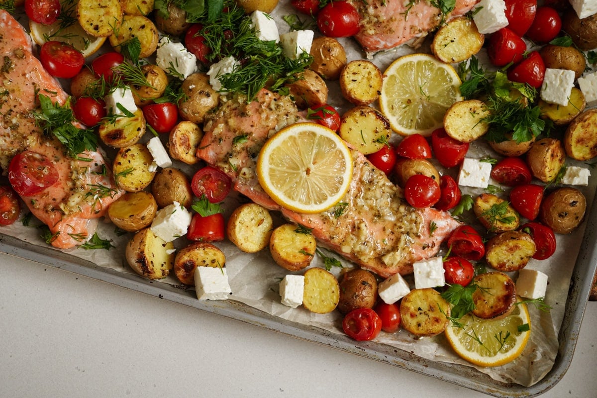 Sheet pan salmon 