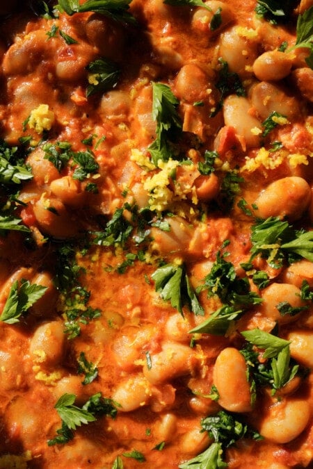 Creamy Tomato Butter Beans