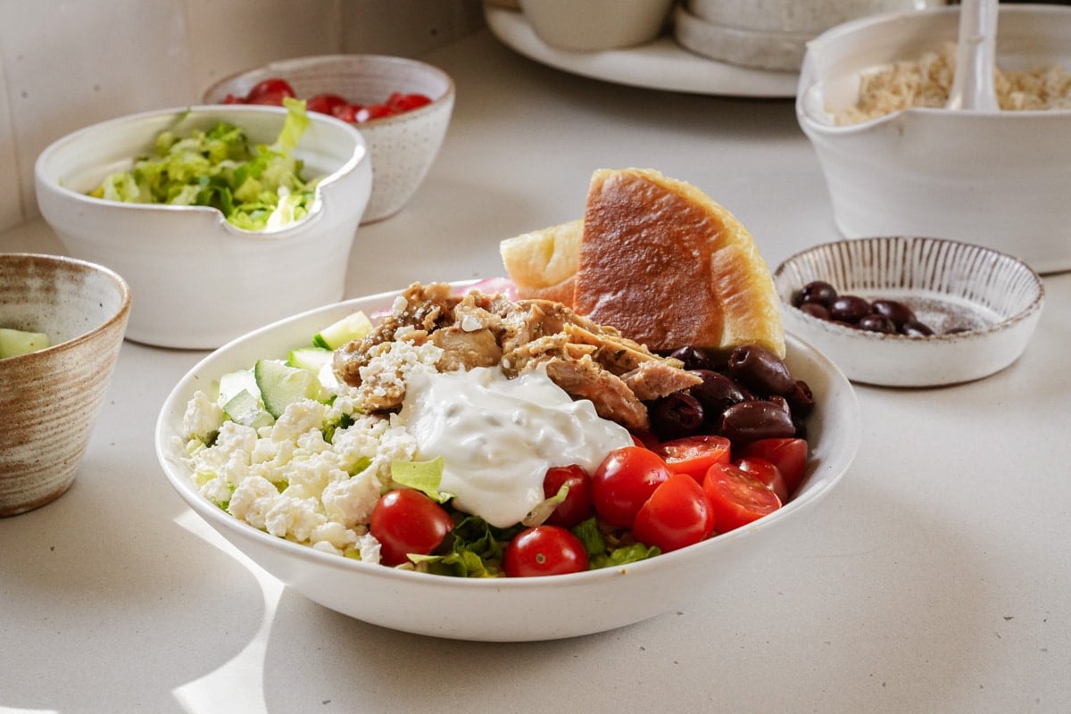 Greek Chicken Gyros Bowl