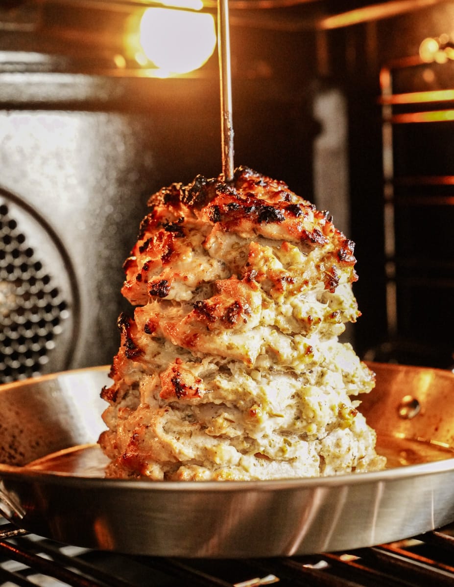 Greek Chicken Gyro in the oven