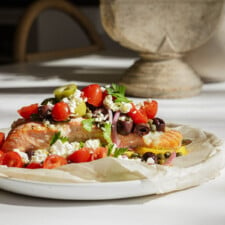 Close up of Salmon En Papillote