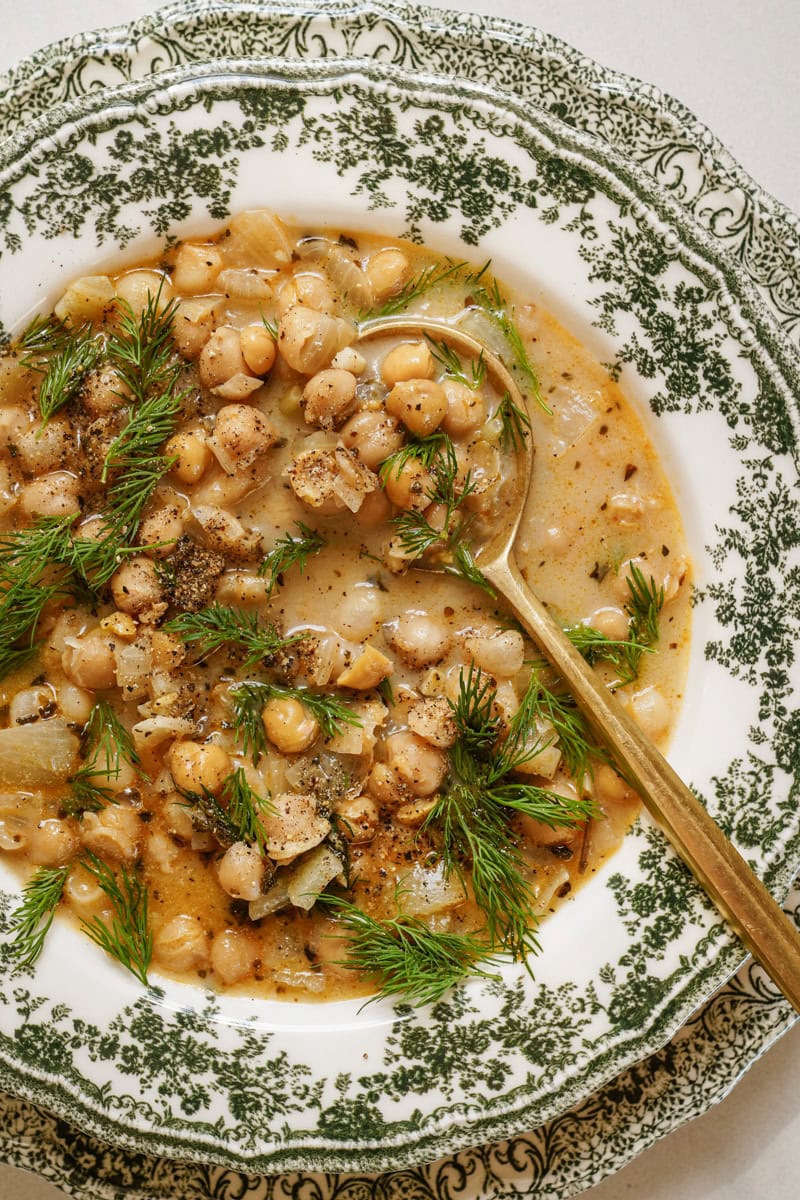 Chickpea Soup in a bowl