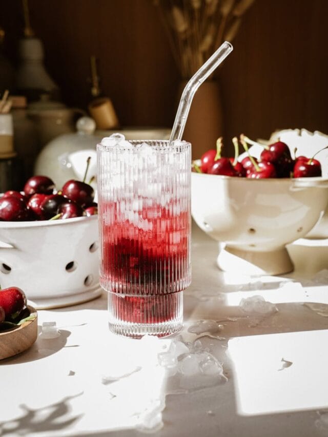 Visinada on a counter in the sun