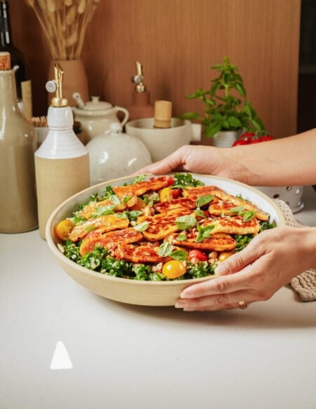 Honey Halloumi Kale Salad
