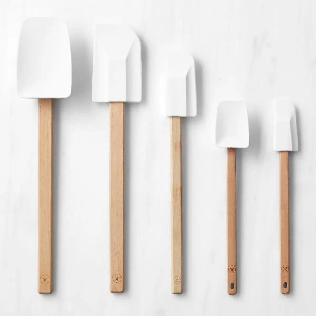 Open Kitchen silicone spatulas with wood handles, set of five
