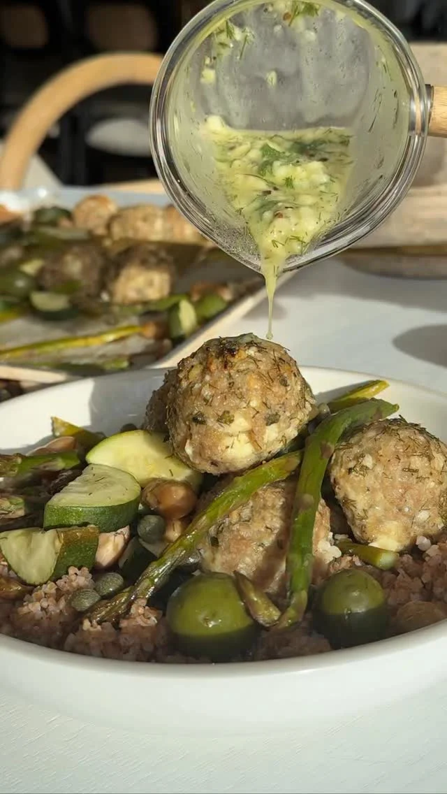Welcome Back to Episode 72 of All Things 🇬🇷 Greek! Today we are making a Chicken & Feta Baked Keftede (meatball) Bowl - AKA THE BEST BEST BEST SHEET PAN MEAL/BOWL YET!! If you love delicious, easy, flavor-packed GREEK FOOD then be sure to follow 👩🏻‍🍳🔪@foodbymaria so you never miss a recipe!

🍋👩🏻‍🍳Comment “Recipe” or “recipe” below if you want the recipe for these Chicken & Feta Baked Meatballs! — it will be sent directly to your DM’s or tap the link in my bio to access our website. 👩🏻‍🍳🍋 Don’t forget to save this post for later! 📱 💥 You can also access all these recipes on the FoodByMaria App which is available for both Apple and Android. 📱 💥

This recipe is knock-your-socks-off 😲 delicious 🤤 and it’s so easy to make. Just add everything to a sheet pan and let it bake. It is the perfect meal prep, sheet-pan recipe that the whole family will love 👊🏼! I love a good meatball recipe - so easy and versatile! Perfect for tossing in bowls or salads and can be made in so many different ways with your favorite ground meat and herbs. For these Baked Meatballs, I used ground chicken with feta, because you know this Greek girlie can’t go far without a little bit of feta. 😉 Serve with our Worldwide Famous Pita, Maroulosata 🥬 and Tzatziki!
 #GreekRecipes #Greece #GreekFood #Keftedes

Greek Food, Greek Recipes, Homemade Food, Homemade Greek Food, Greek Chicken Meatballs, Chicken & Feta Meatballs, Greek Girl Cooking, Mediterranean Diet, Blue Zone Diet, Sheet Pan Meal, Easy Meal Prep Ideas, Delicious Greek Meals

https://www.foodbymaria.com/baked-meatballs/